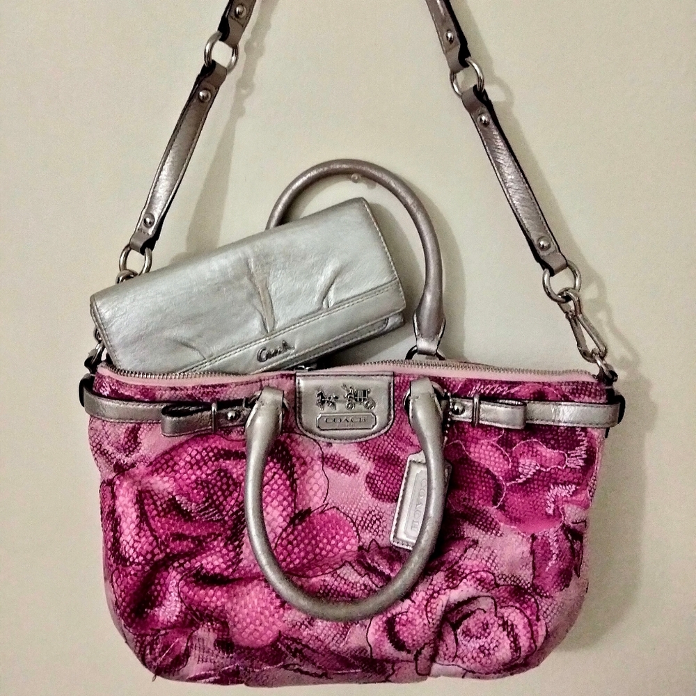 Coach Madison Floral Purse with Wallet